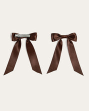 Petite Bow Clips - Espresso - FURRY MUSE WAN - HAC - OS - BR
