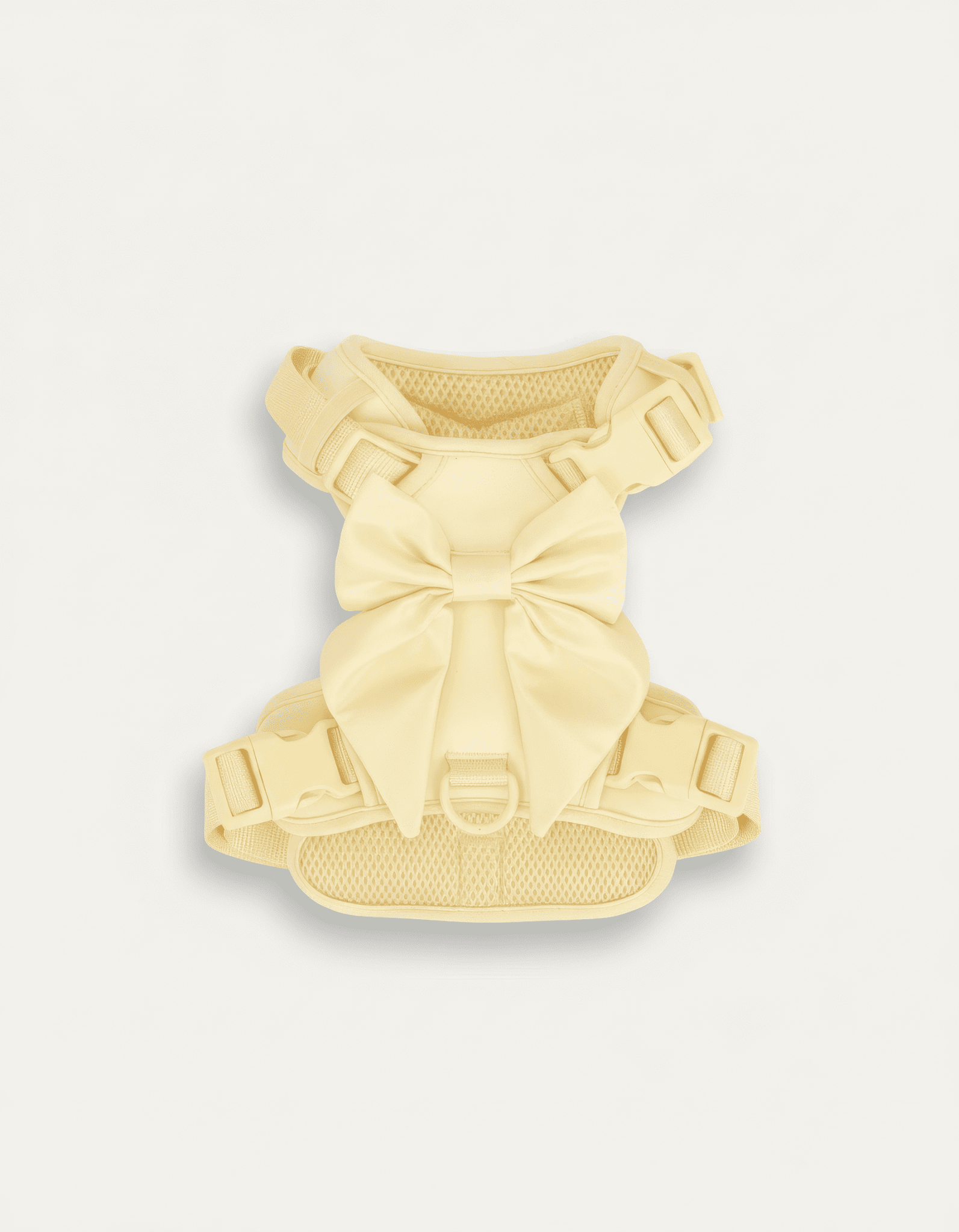 Bow Harness for Dogs in Buttercream – No-Pull, Waterproof, Chic