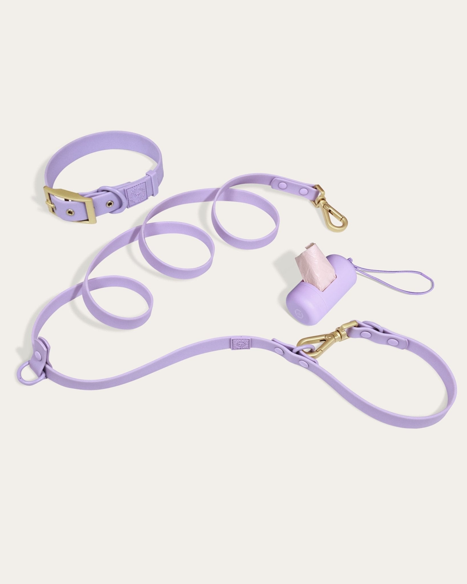 Wander! Collar, Leash, & Poop Pouch Kit Lilac - FURRY MUSE