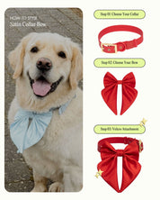 Satin Collar Bow - Cherry