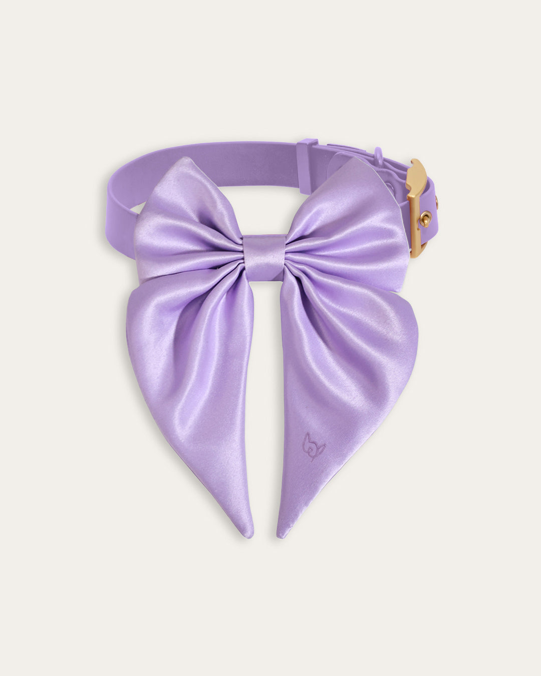 Satin Collar Bow 2.0 - Lilac