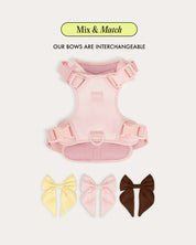 Satin Harness Bow - Pearl