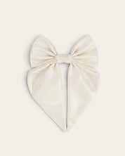 Satin Harness Bow - Pearl