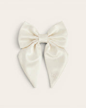 Satin Harness Bow - Pearl