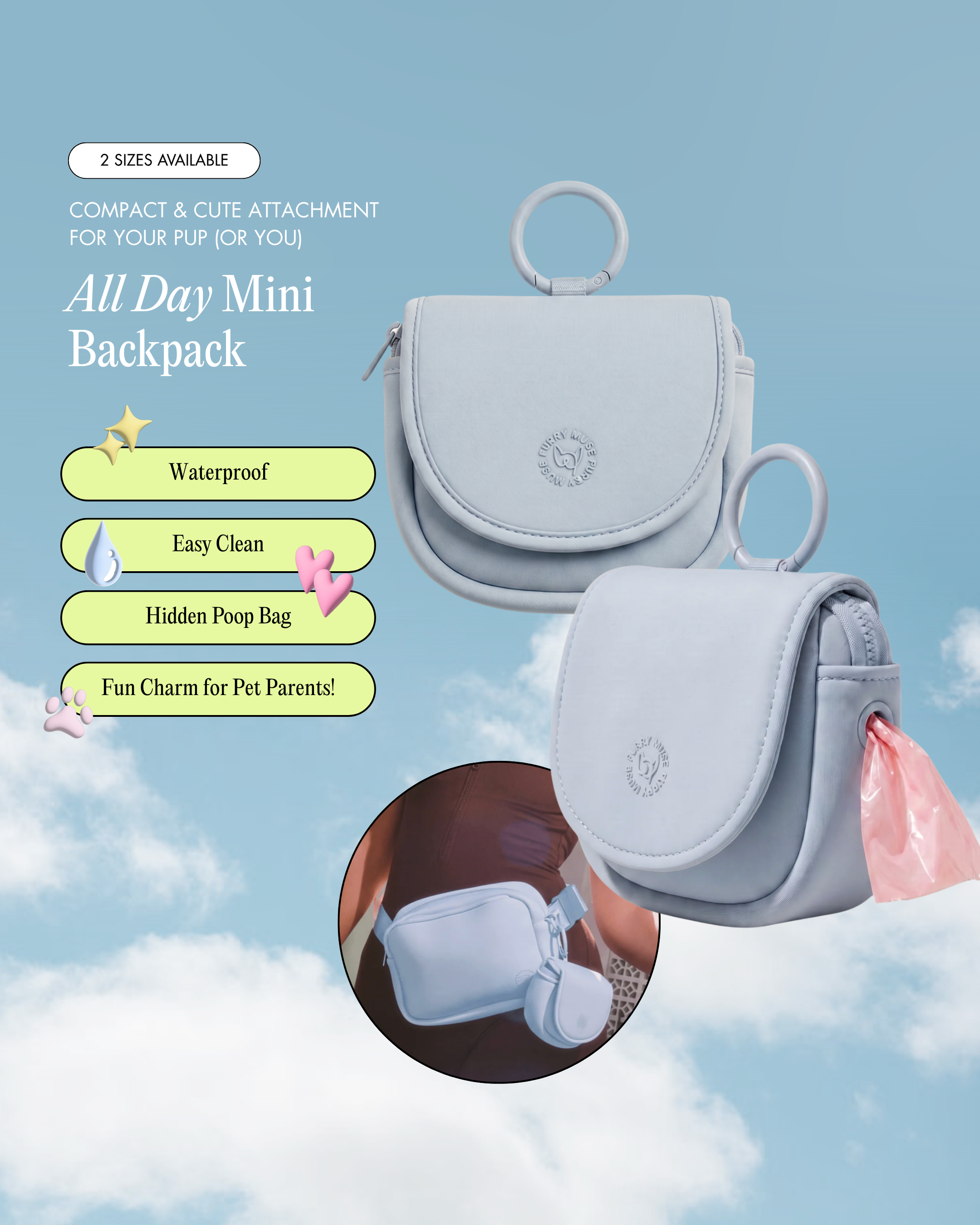 All Day Mini Backpack - Sky