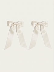 Petite Bow Clips - Pearl
