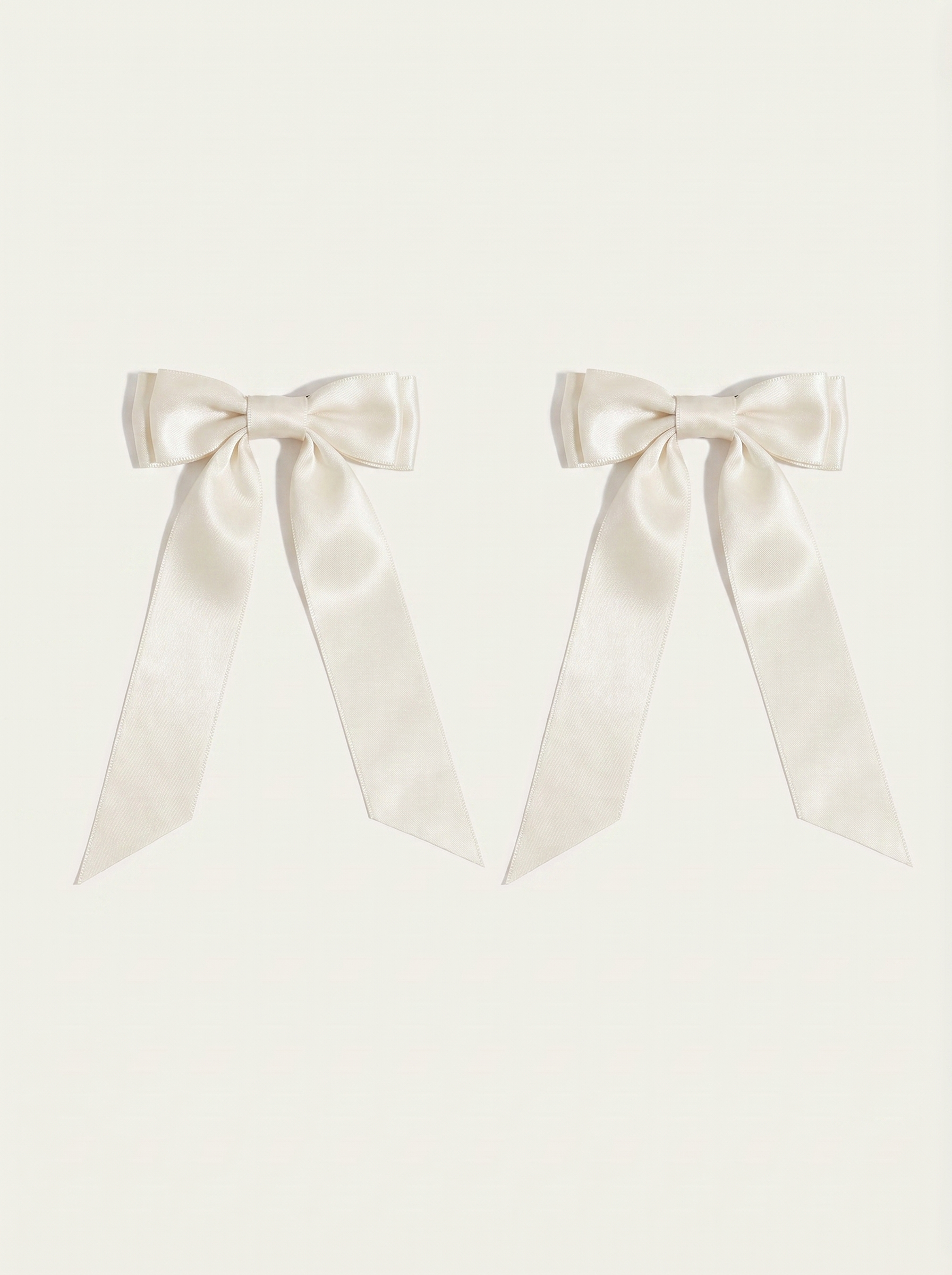 Petite Bow Clips - Pearl