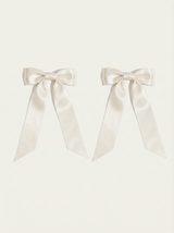 Petite Bow Clips - Pearl