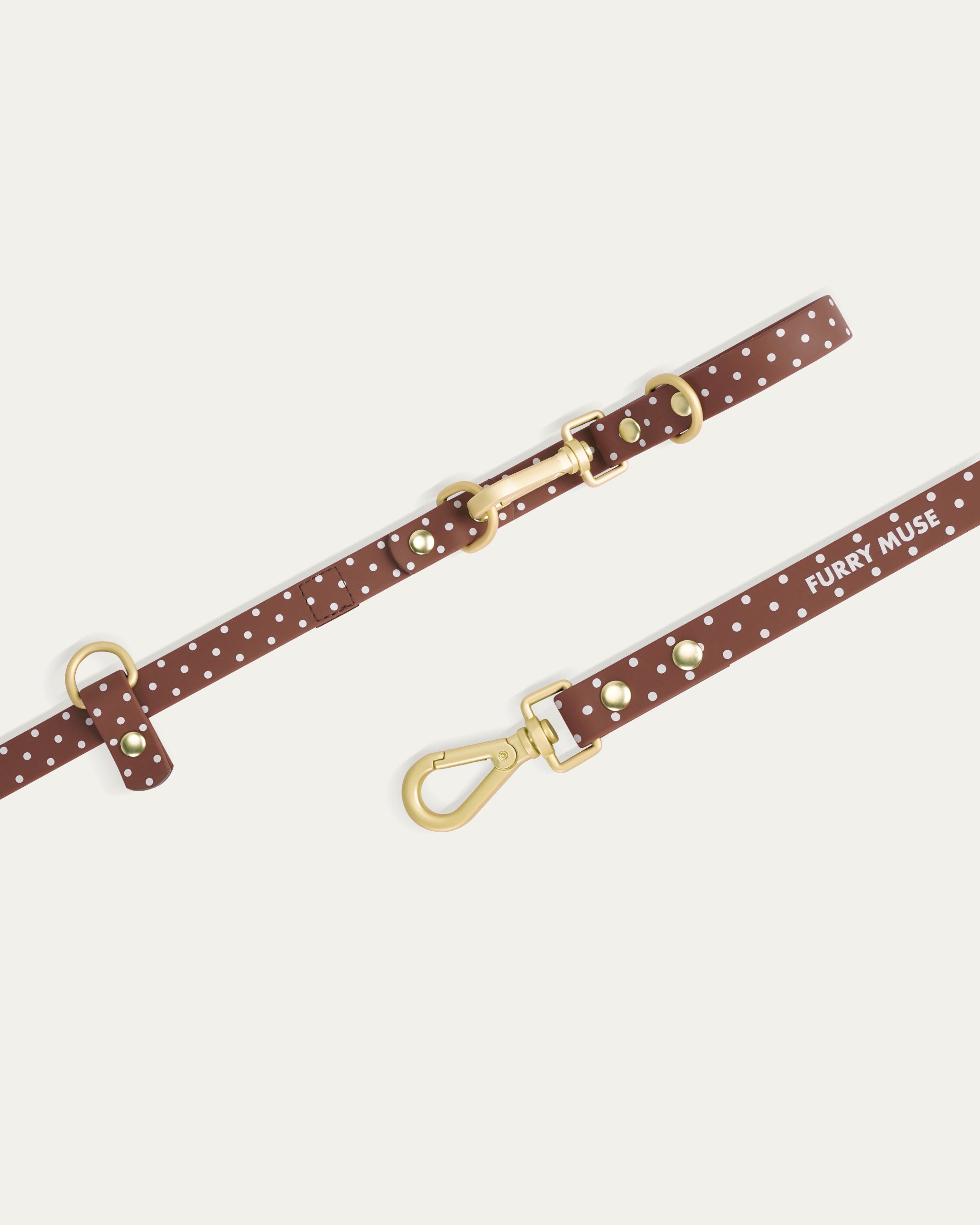 Wander! Multiway Leash - Cocoa Polka Dot