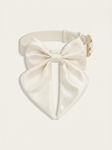 Satin Collar Bow 2.0 - Pearl