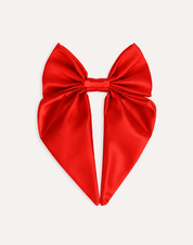 Satin Harness Bow - Cherry