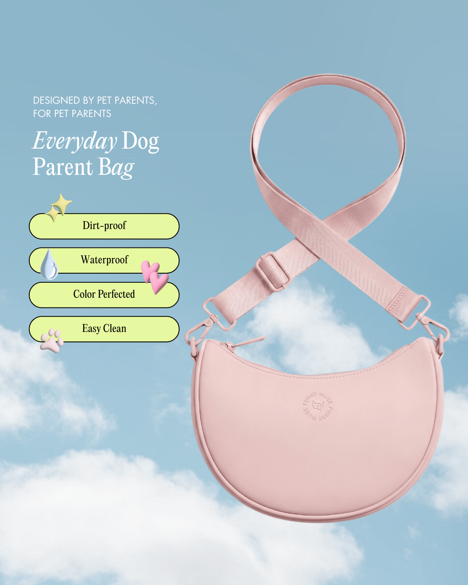 Everyday Dog Parent Bag - Blossom - FURRY MUSE HMB-OS-PN