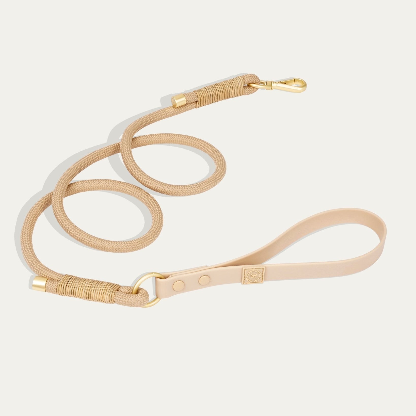 Flow Rope Leash and Collar Kit - Latte - FURRY MUSE FLOW-CKIT-S-LT