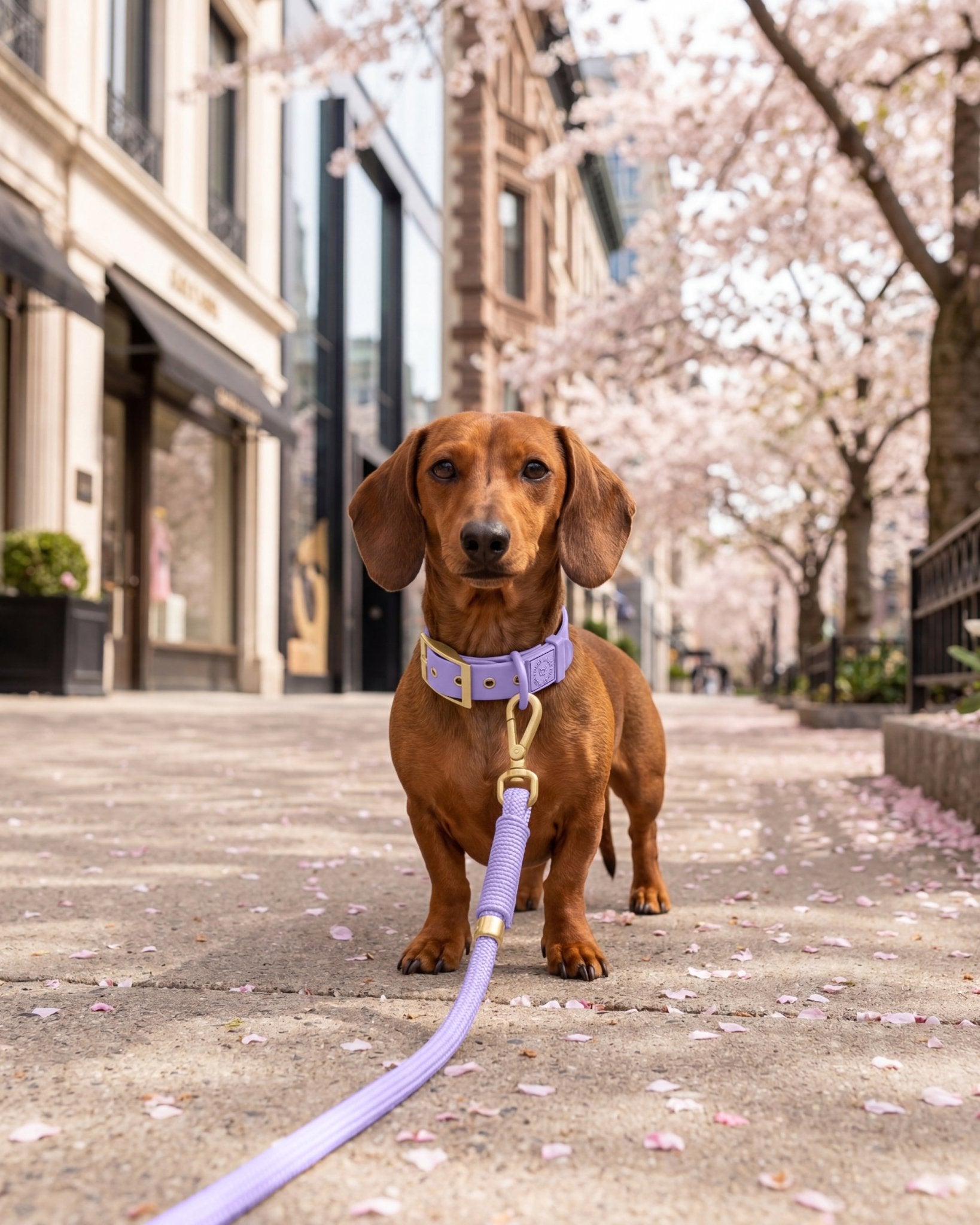 Flow Rope Leash and Collar Kit - Lilac - FURRY MUSE FLOW-CKIT-S-LI