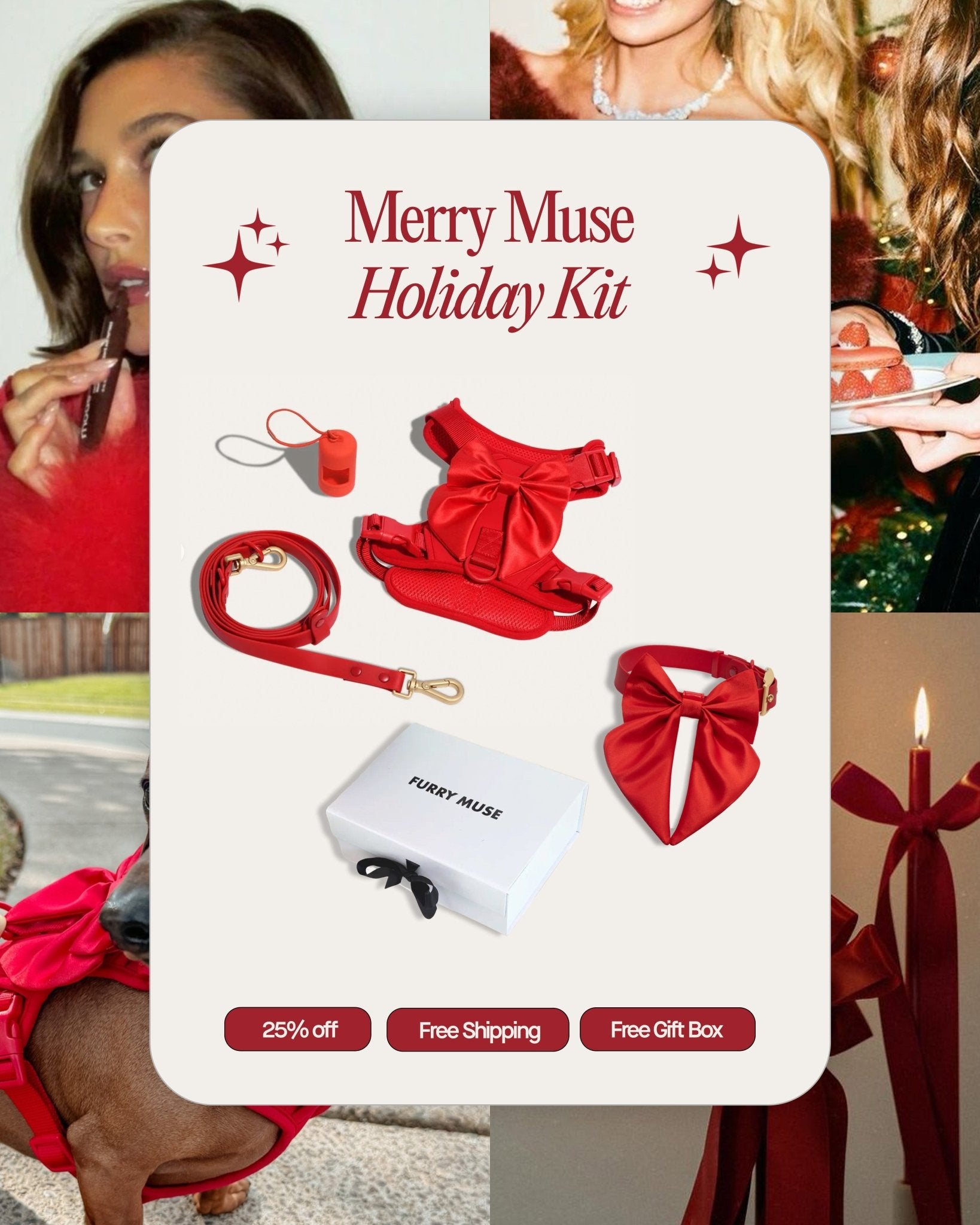 Merry Muse Holiday Kit - Cherry - FURRY MUSE Merry - Kit - RD - XS - S