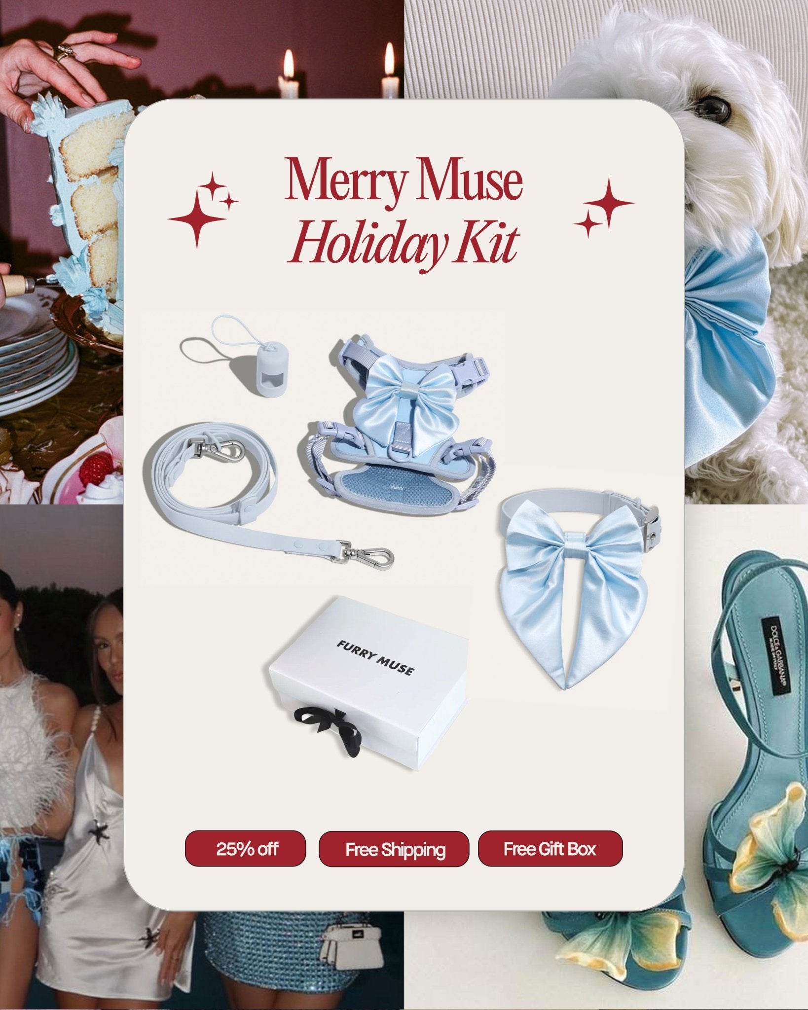 Merry Muse Holiday Kit - Sky - FURRY MUSE Merry - Kit - BL - XS - S