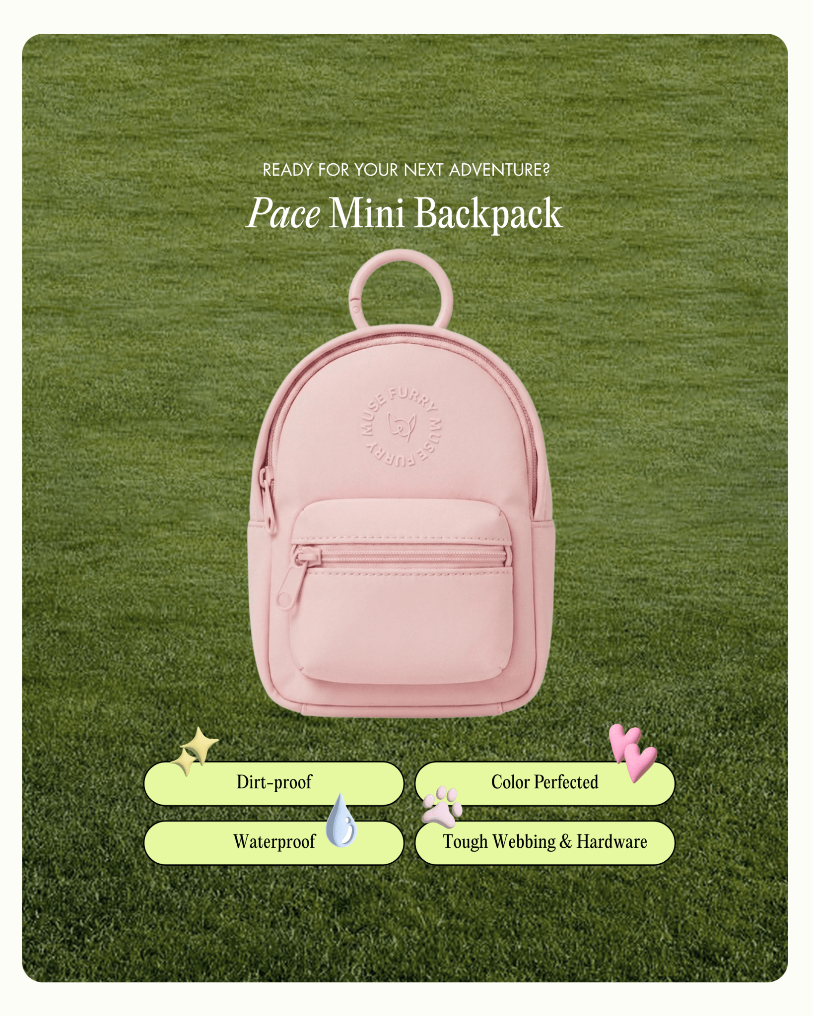Pace Mini Backpack - Blossom - FURRY MUSE BPB-MINI-S-PN