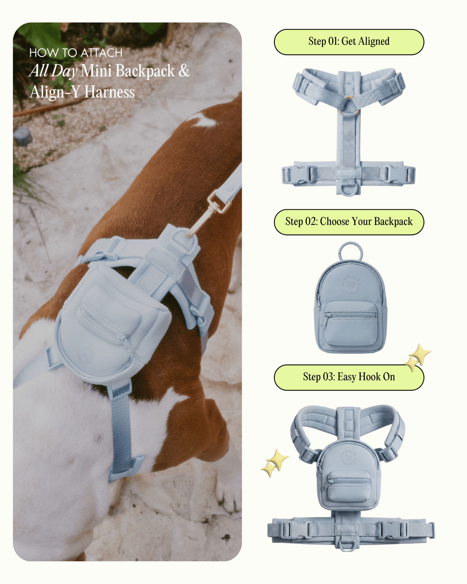Pace Mini Backpack - Sky - FURRY MUSE BPB-MINI-S-BL
