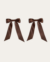 Petite Bow Clips - Cocoa