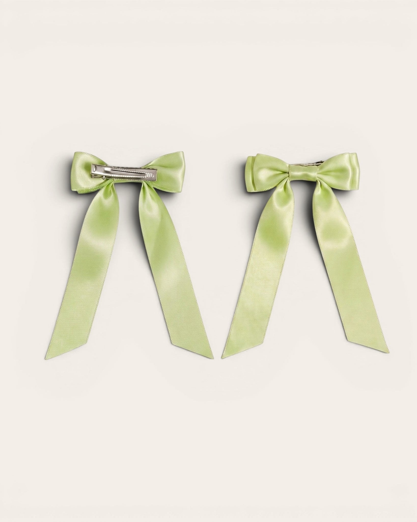Petite Bow Clips - Matcha - FURRY MUSE WAN-HAC-OS-GR