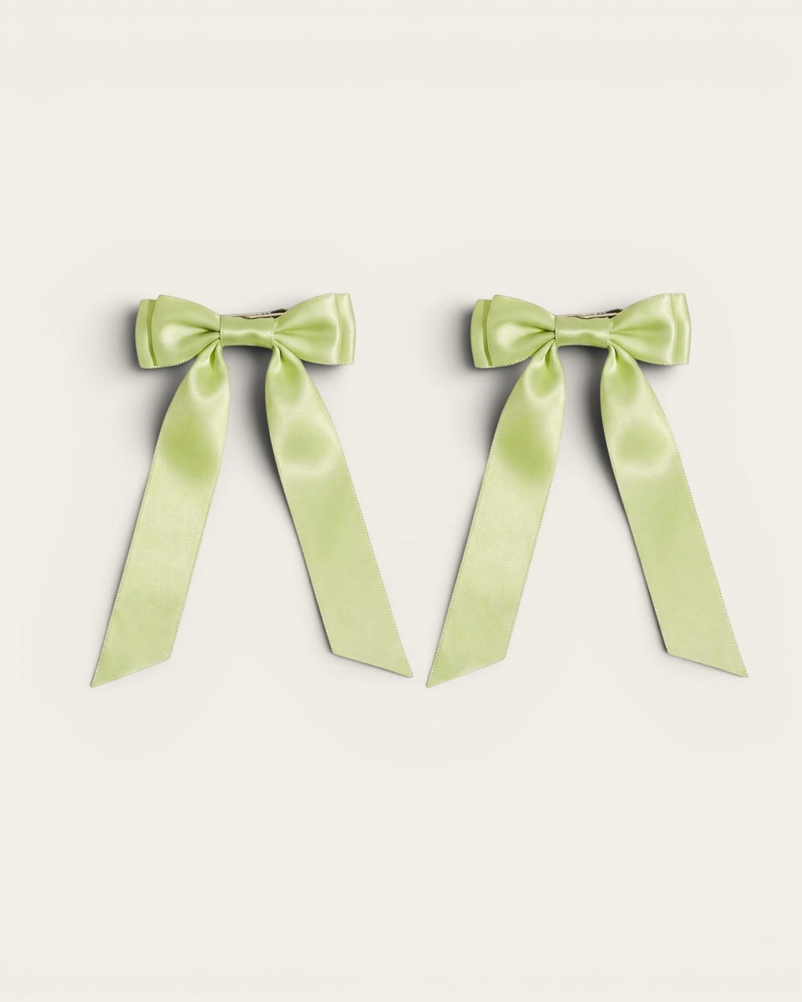 Petite Bow Clips - Matcha - FURRY MUSE WAN-HAC-OS-GR