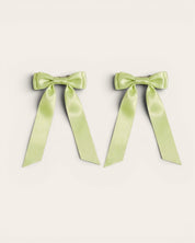 Petite Bow Clips - Matcha - FURRY MUSE WAN-HAC-OS-GR