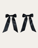 Petite Bow Clips - Midnight