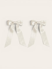 Petite Bow Clips - Pearl - FURRY MUSE WAN-HAC-OS-WH