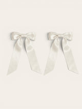 Petite Bow Clips - Pearl
