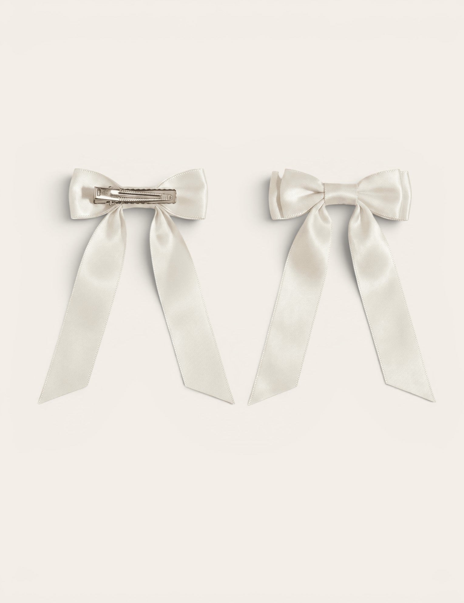 Petite Bow Clips - Pearl - FURRY MUSE WAN-HAC-OS-WH