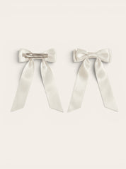 Petite Bow Clips - Pearl - FURRY MUSE WAN-HAC-OS-WH