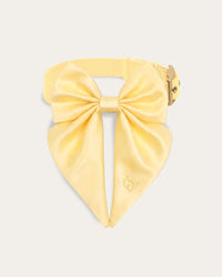Satin Collar Bow - Buttercream