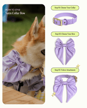 Satin Collar Bow 2.0 - Lilac - FURRY MUSE WAN-VCB-S-LI