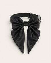 Satin Collar Bow 2.0 - Midnight - FURRY MUSE WAN-VCB-S-BLK