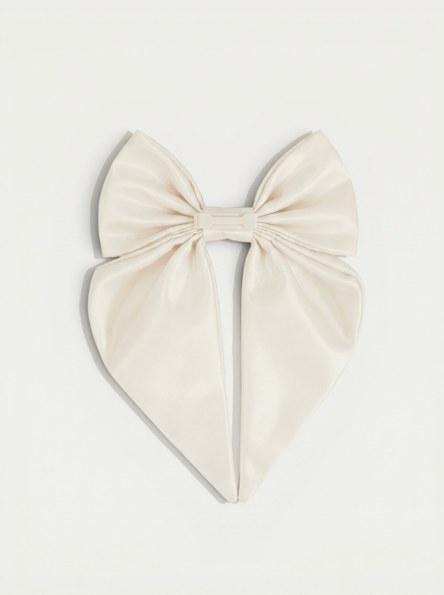 Satin Collar Bow 2.0 - Pearl - FURRY MUSE WAN-VCB-S-WH