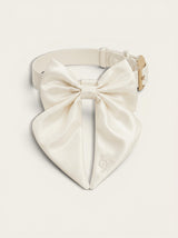 Satin Collar Bow 2.0 - Pearl