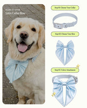 Satin Collar Bow - Sky - FURRY MUSE WAN-BOW-S-BL