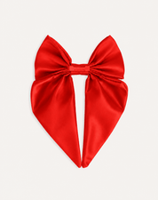 Satin Harness Bow - Cherry - FURRY MUSE WAN-HBW-XS-RD