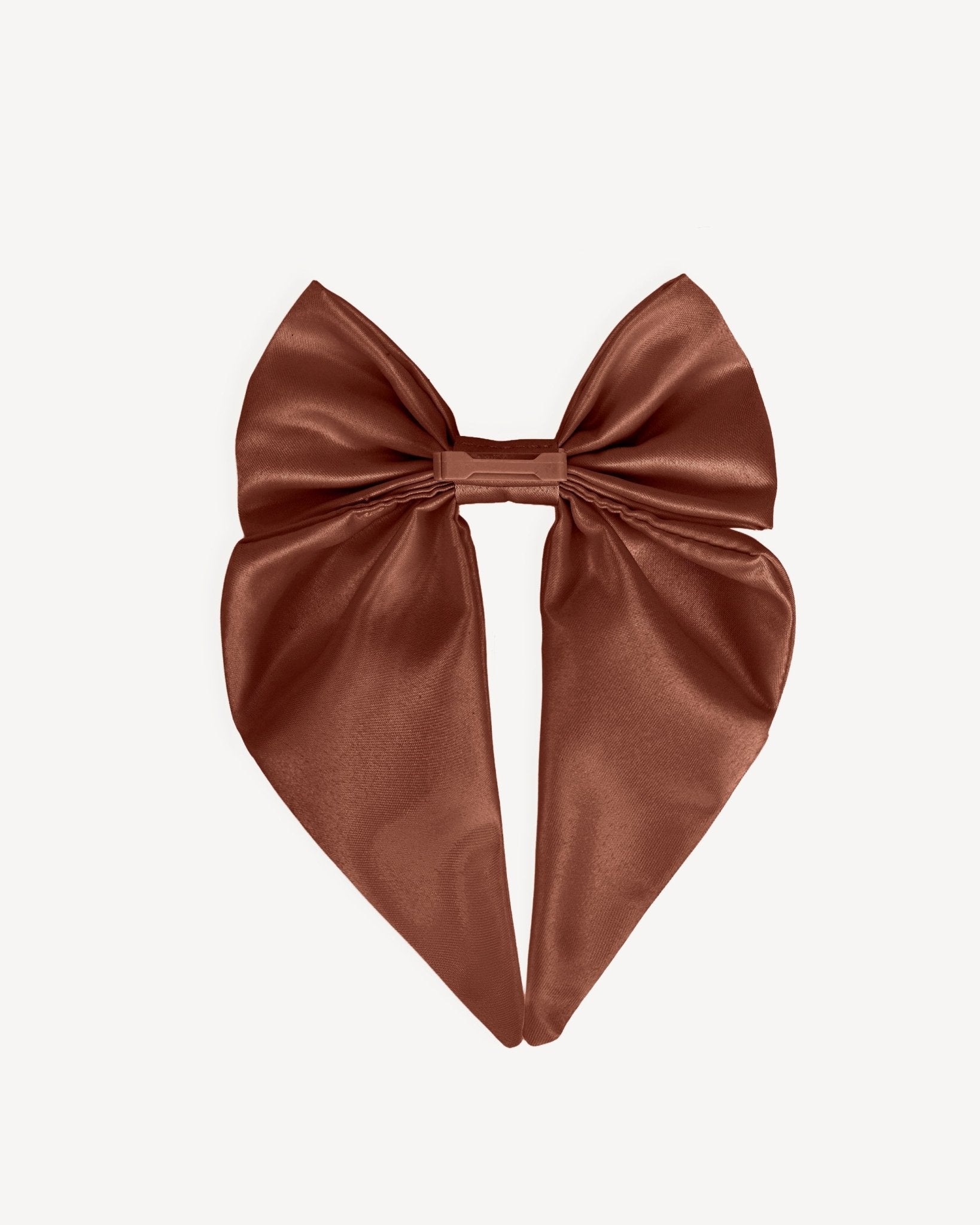 Satin Harness Bow - Cocoa - FURRY MUSE WAN-HBW-XS-BR
