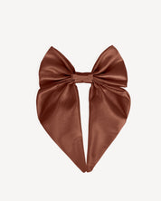 Satin Harness Bow - Cocoa - FURRY MUSE WAN-HBW-XS-BR