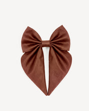 Satin Harness Bow - Cocoa - FURRY MUSE WAN-HBW-XS-BR
