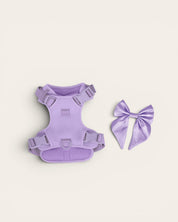 Satin Harness Bow - Lilac - FURRY MUSE WAN-HBW-XS-LI