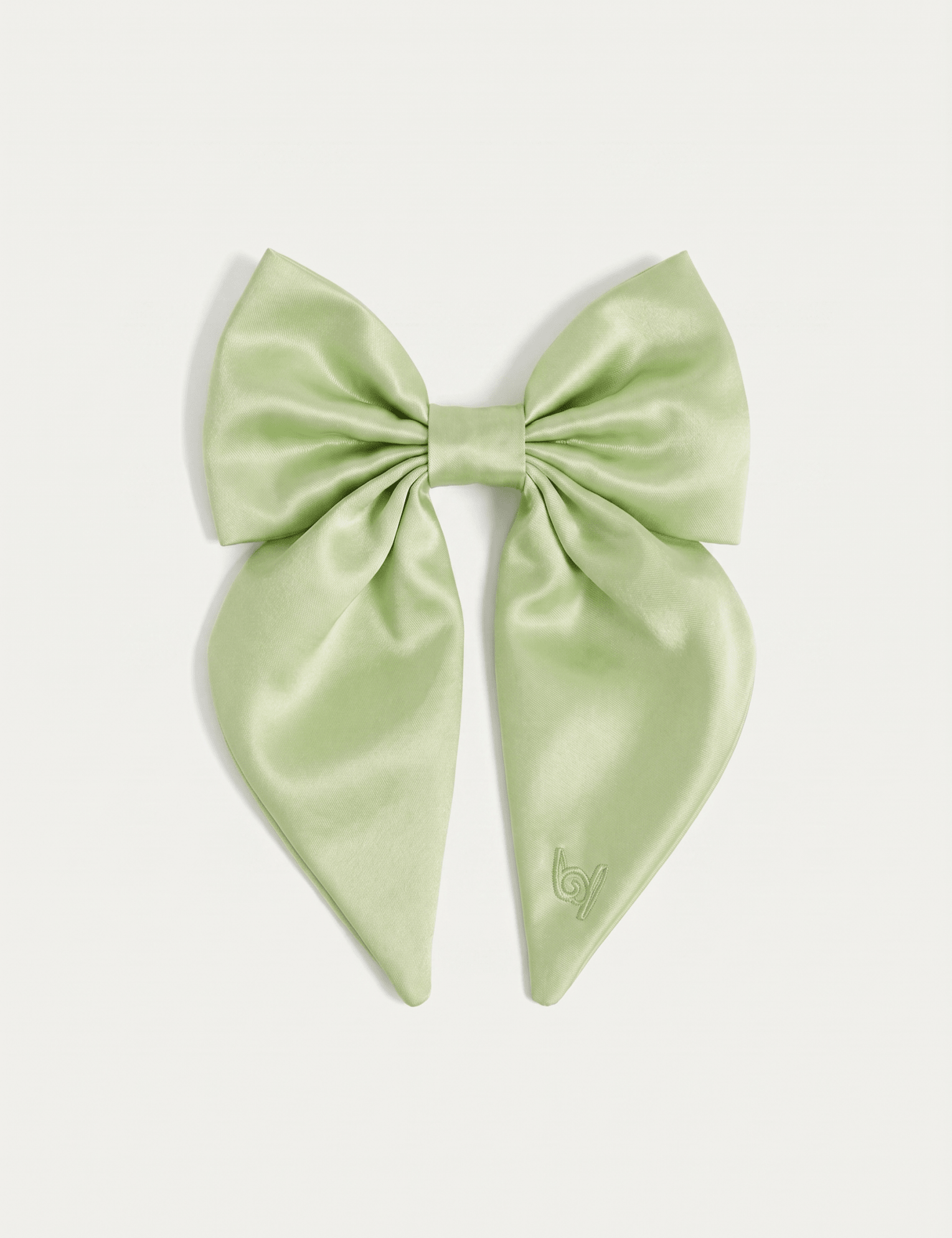 Satin Harness Bow - Matcha - FURRY MUSE WAN-HBW-XS-GR