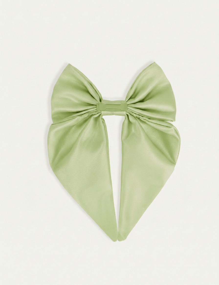 Satin Harness Bow - Matcha - FURRY MUSE WAN-HBW-XS-GR