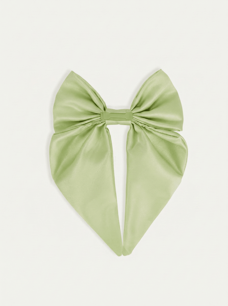 Satin Harness Bow - Matcha - FURRY MUSE WAN-HBW-XS-GR