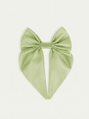 Satin Harness Bow - Matcha - FURRY MUSE WAN-HBW-XS-GR