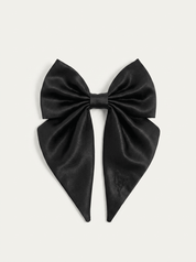 Satin Harness Bow - Midnight - FURRY MUSE WAN-HBW-XS-BLK