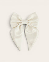 Satin Harness Bow - Pearl