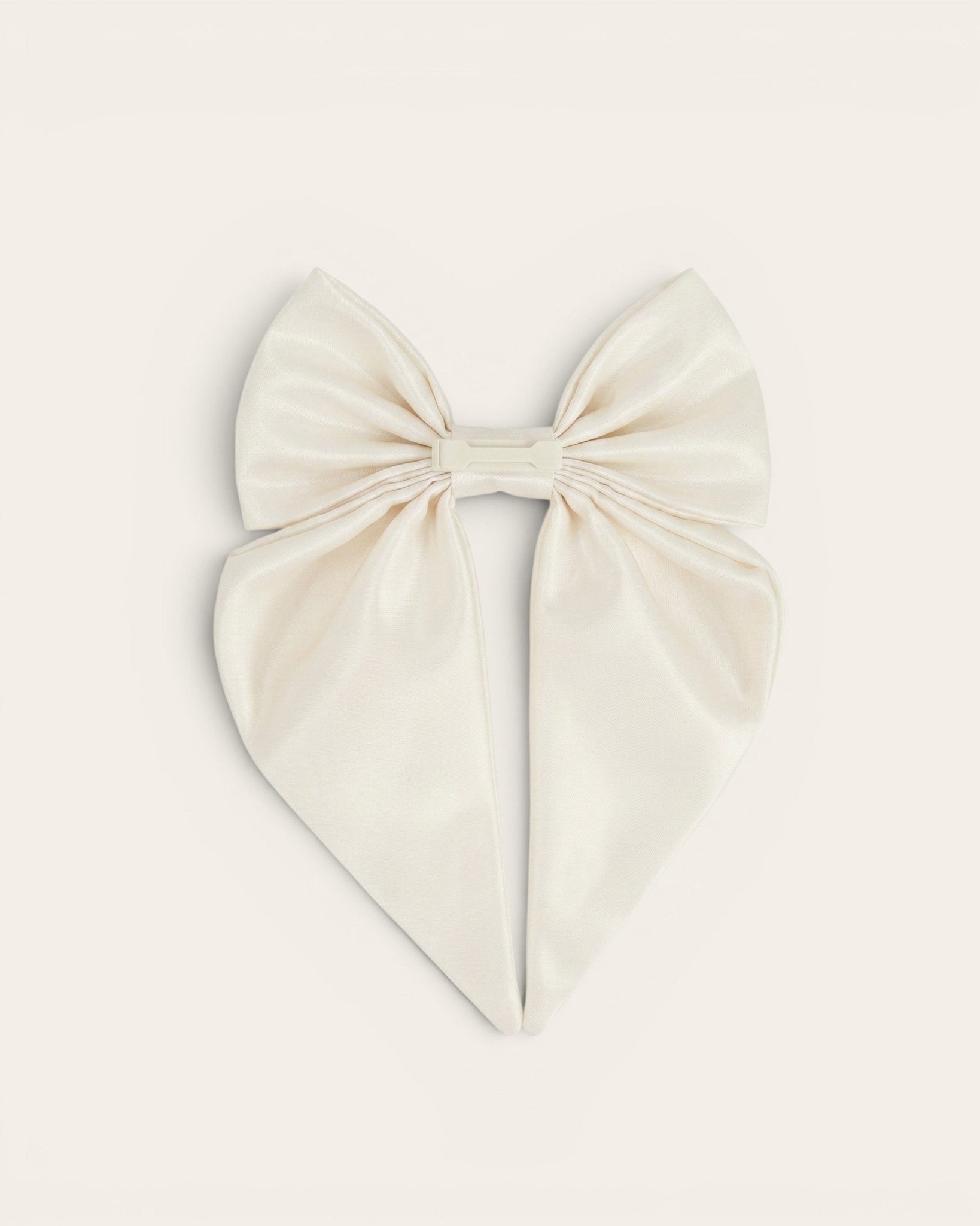 Satin Harness Bow - Pearl - FURRY MUSE WAN-HBW-XS-WH