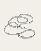 Shine Multiway Metallic Leather Leash & Poop Bag Pouch